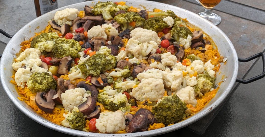 Paella de Verduras vegetariana en Bogotá